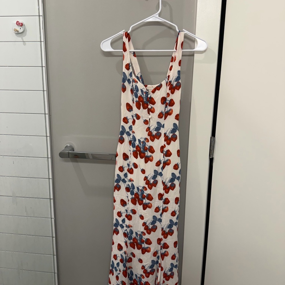 Reformation Red and Blue Floral Dress